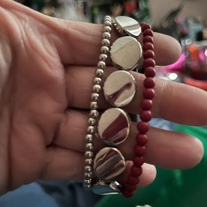 Paparazzi Stretchy bracelets, purple, red, pink, blue, blue,